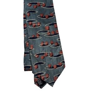 Vintage Nik-Nik Necktie One Size Mens Geometric Abstract Italian Design Teal